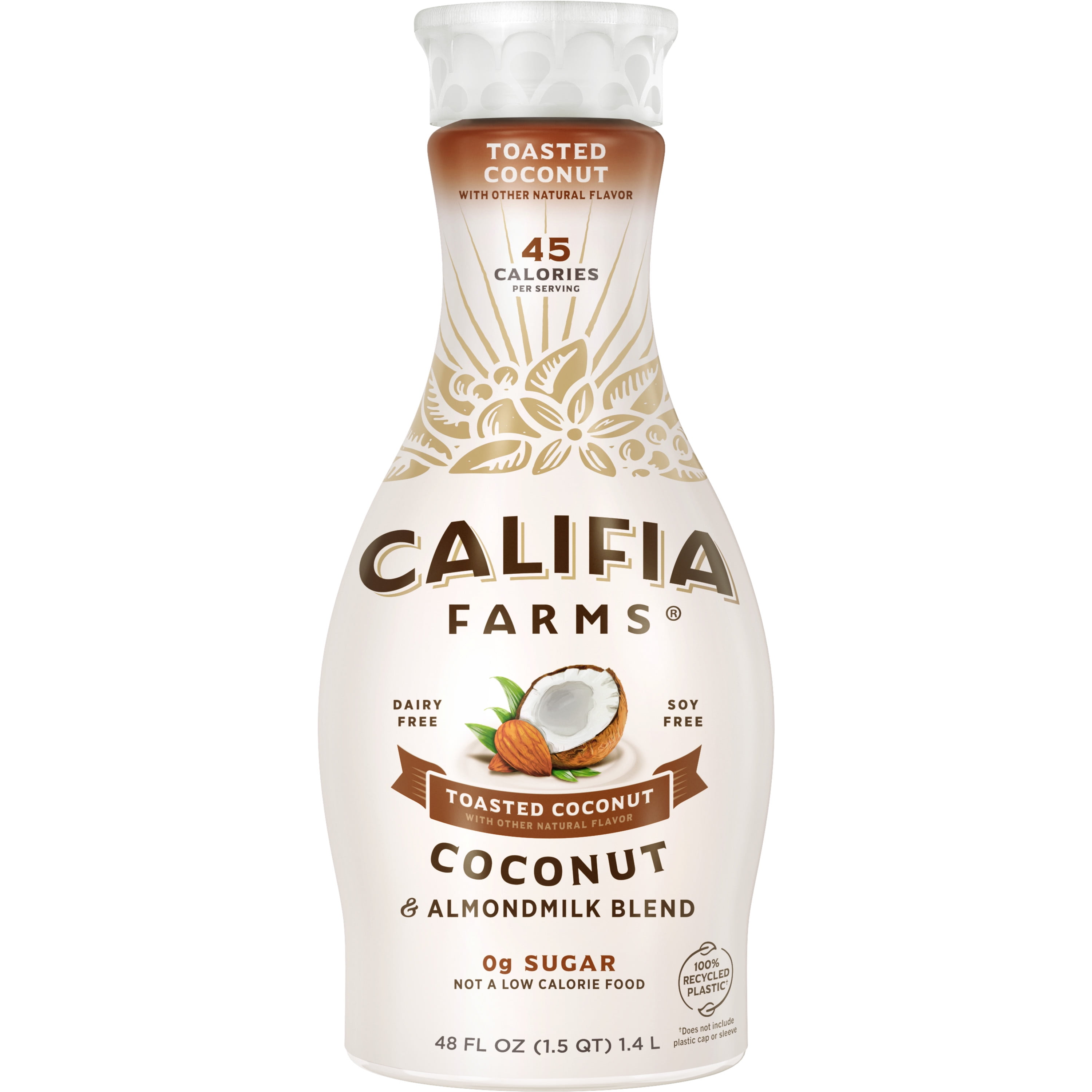 Califia Farms Toasted Coconut Almond Milk, DairyFree, 48 Fluid Ounces