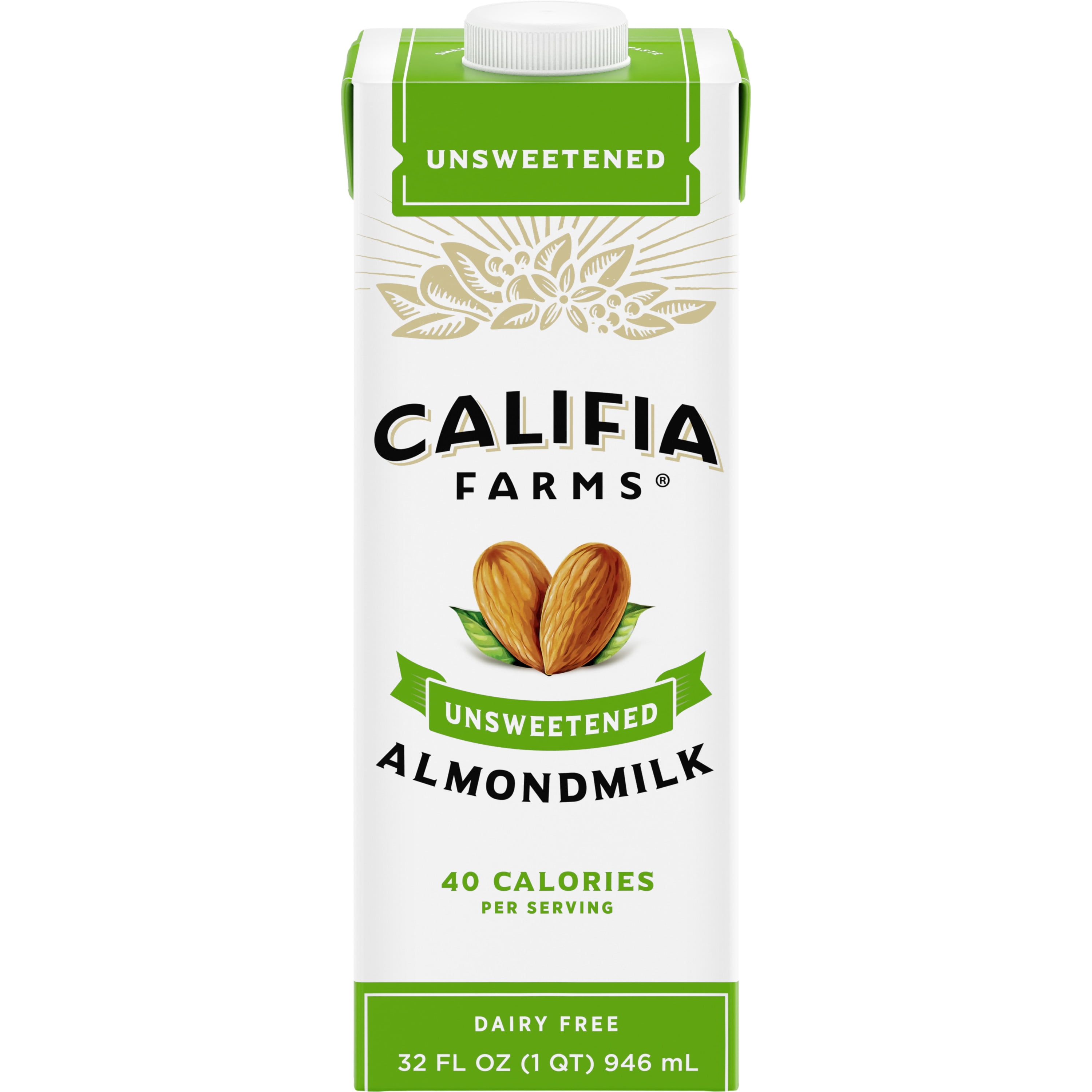 Califia Farms Unsweetened Almond Milk, Dairy-Free, Refrigerated, 32 fl