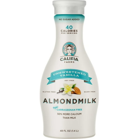 Califia Farms Unsweetened Vanilla Almond Milk, 48 Fluid Ounce -- 6 per case