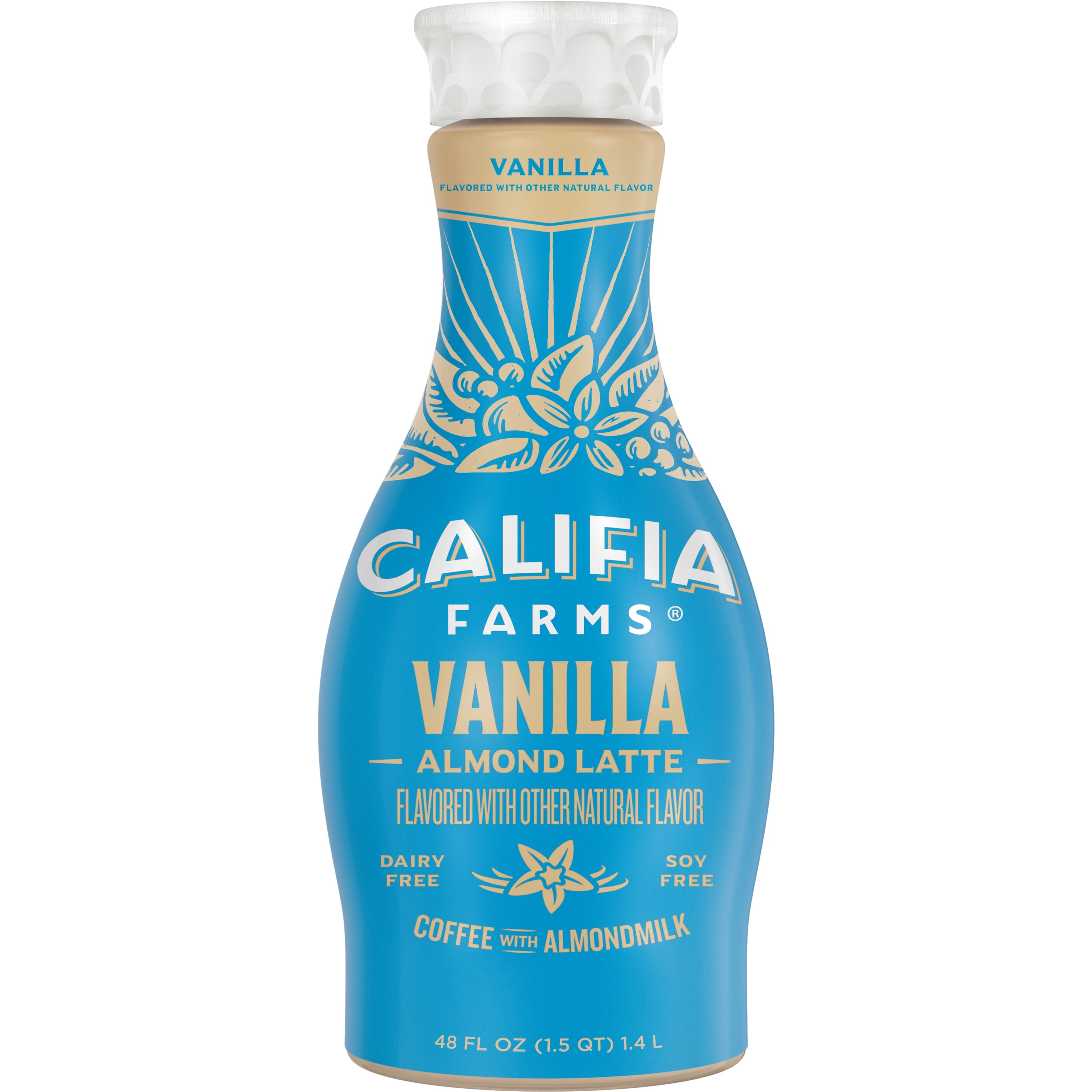 Califia Farms Vanilla Latte Cold Brew Coffee with Almond Milk 48 Fluid