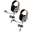 thumbnail image 1 of Califone 3066AVT Deluxe Multimedia Stereo Headset with to Go Plug, Rugged ABS Plastic Headstrap with Comfort Sling, Fully Adjustable Headband, Pack of 2, 1 of 3