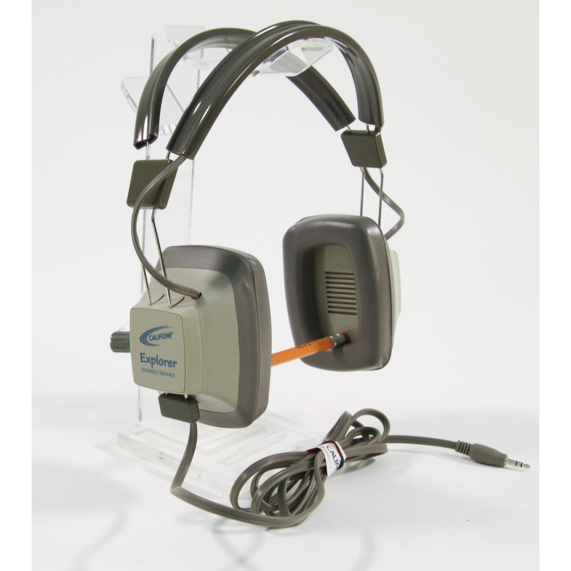 Califone EH-3SV Explorer Binaural Headphones, Light Grey/Beige - image 1 of 2