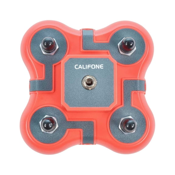 Califone Listening First 1114-RD Stereo Jackbox, 4-Position, Red