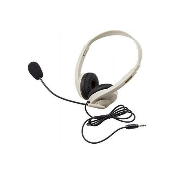 CalifoneMultimedia Stereo Headsets w/Mic Via Ergoguys - Stereo - Mini-phone (3.5mm) - Wired - Over-the-head - Binaural - Circumaural - 6 ft Cable