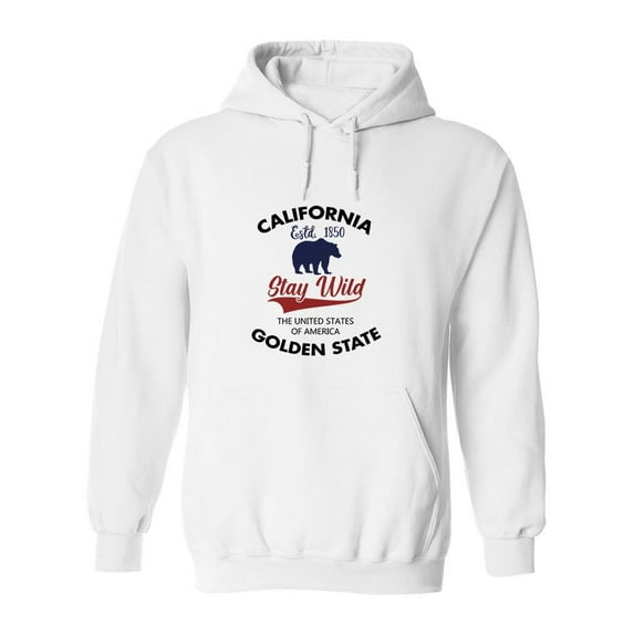 Califonia Golden State Bear Hoodie Men -SPIdeals Designs, Male Medium