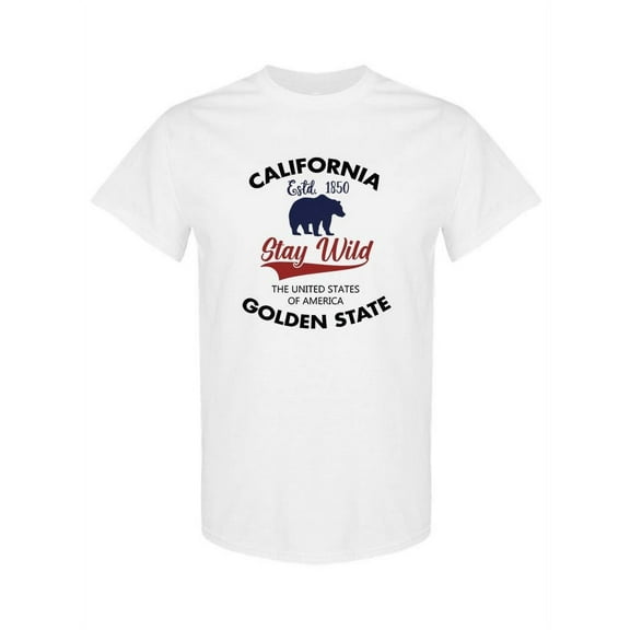 Califonia Golden State Bear T-Shirt Men -SPIdeals Designs, Male XX-Large