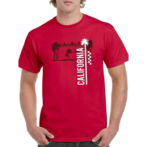 Califormia Palms T-Shirt Men -Smartprints Designs, Male 5X-Large