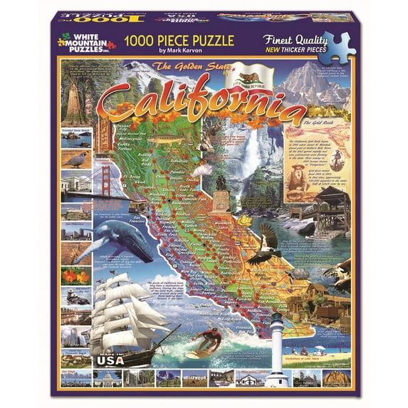 California - 1000 Piece Jigsaw Puzzle - White Mountain