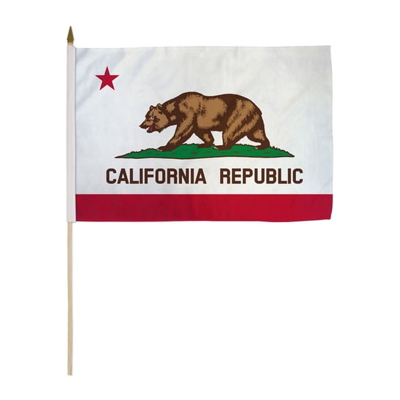 california 12x18" stick flags