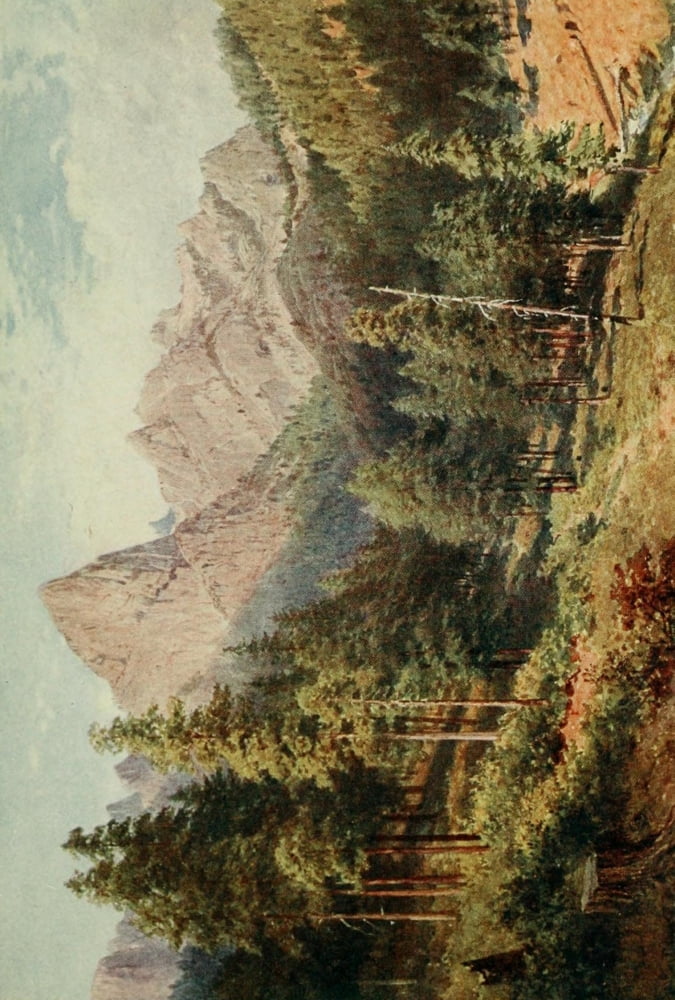 California 1914 Castle Crag Rattlesnake Canyon Canvas Art - Harold Sutton Palmer (18 x 24)