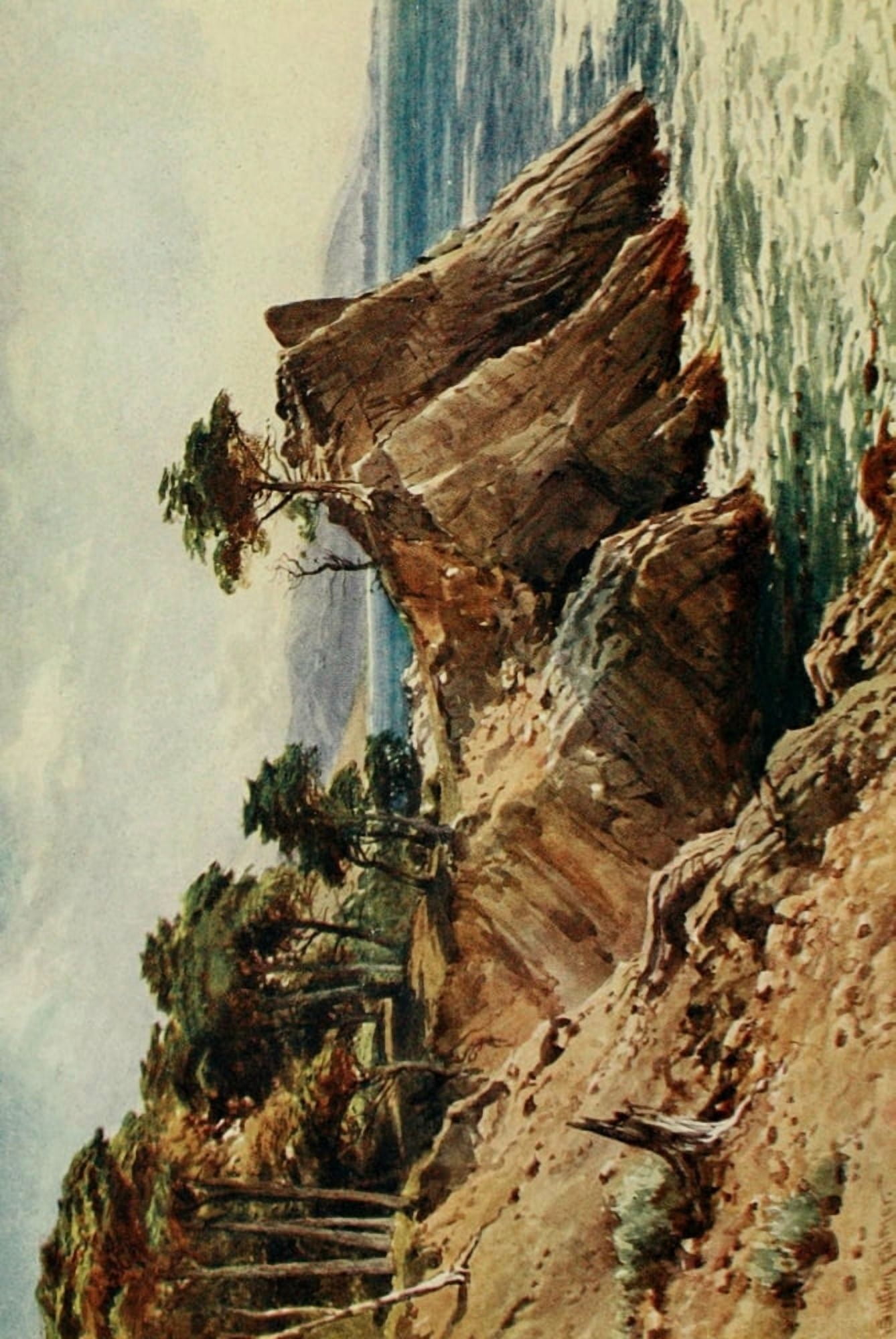 California 1914 Cypress Point near Carmel Canvas Art - Harold Sutton Palmer (18 x 24)