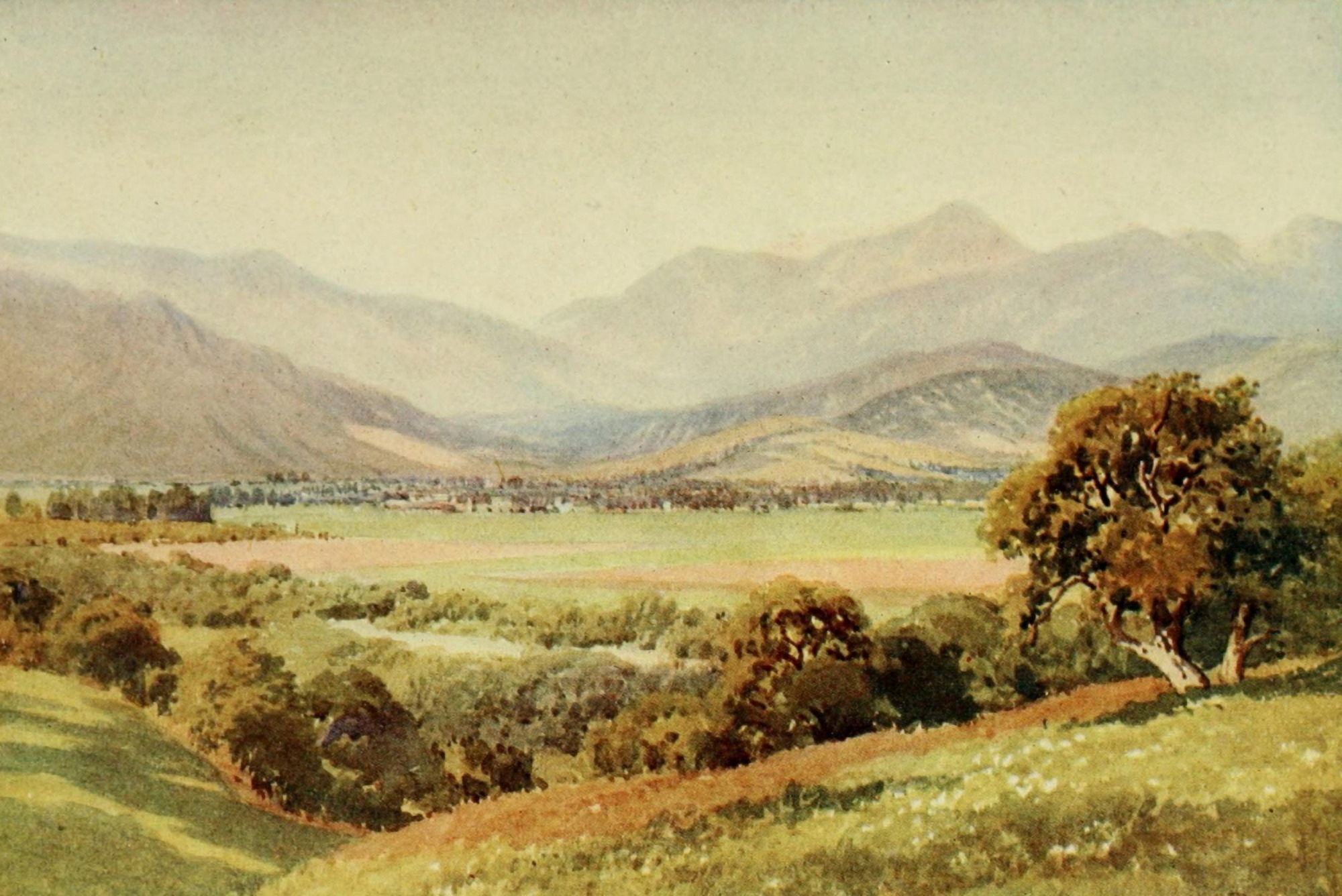 California 1914 Glendale Valley of the San Gabriel Canvas Art - H Sutton Palmer (18 x 24)