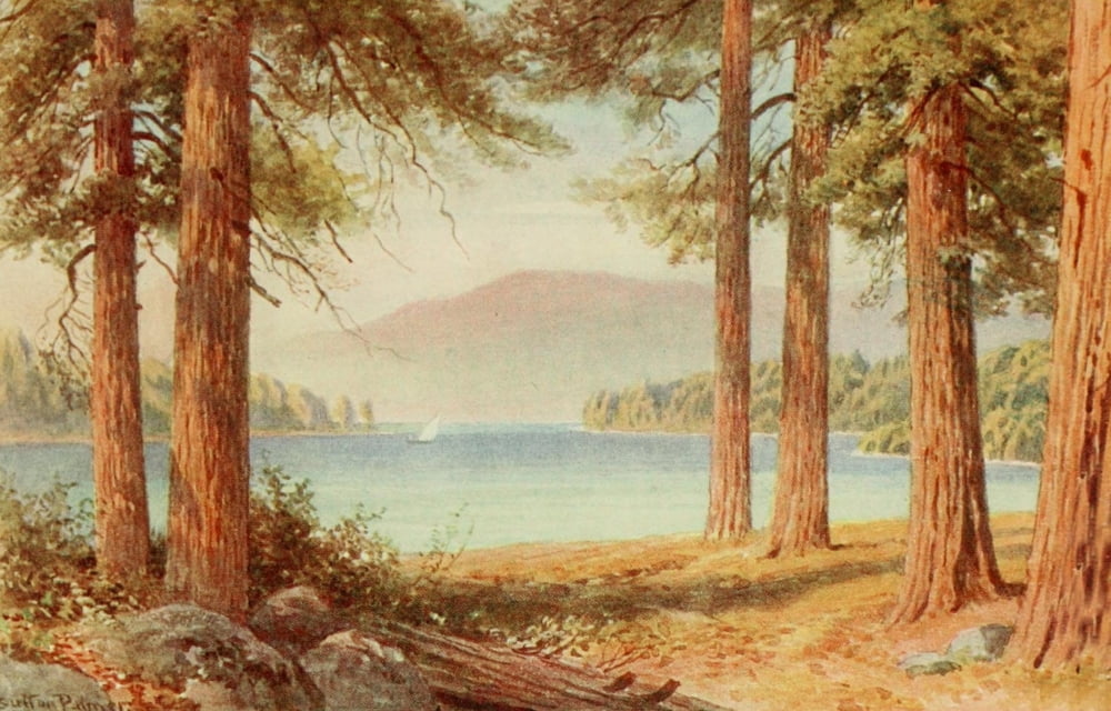 California 1914 Lake Tahoe Canvas Art - H Sutton Palmer (18 x 24)