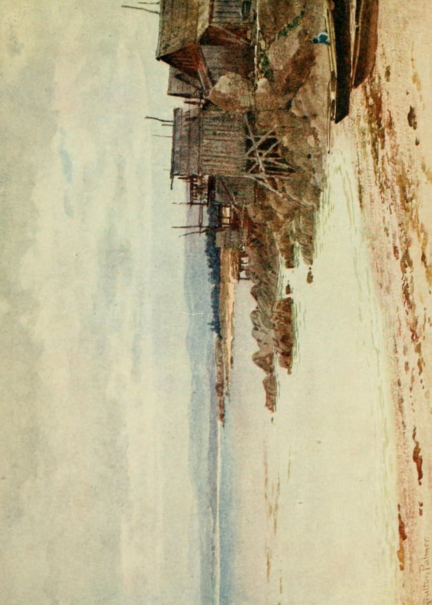 California 1914 Pescadera Chinese fishing village in Monterey Bay Canvas Art - Harold Sutton Palmer (24 x 36)
