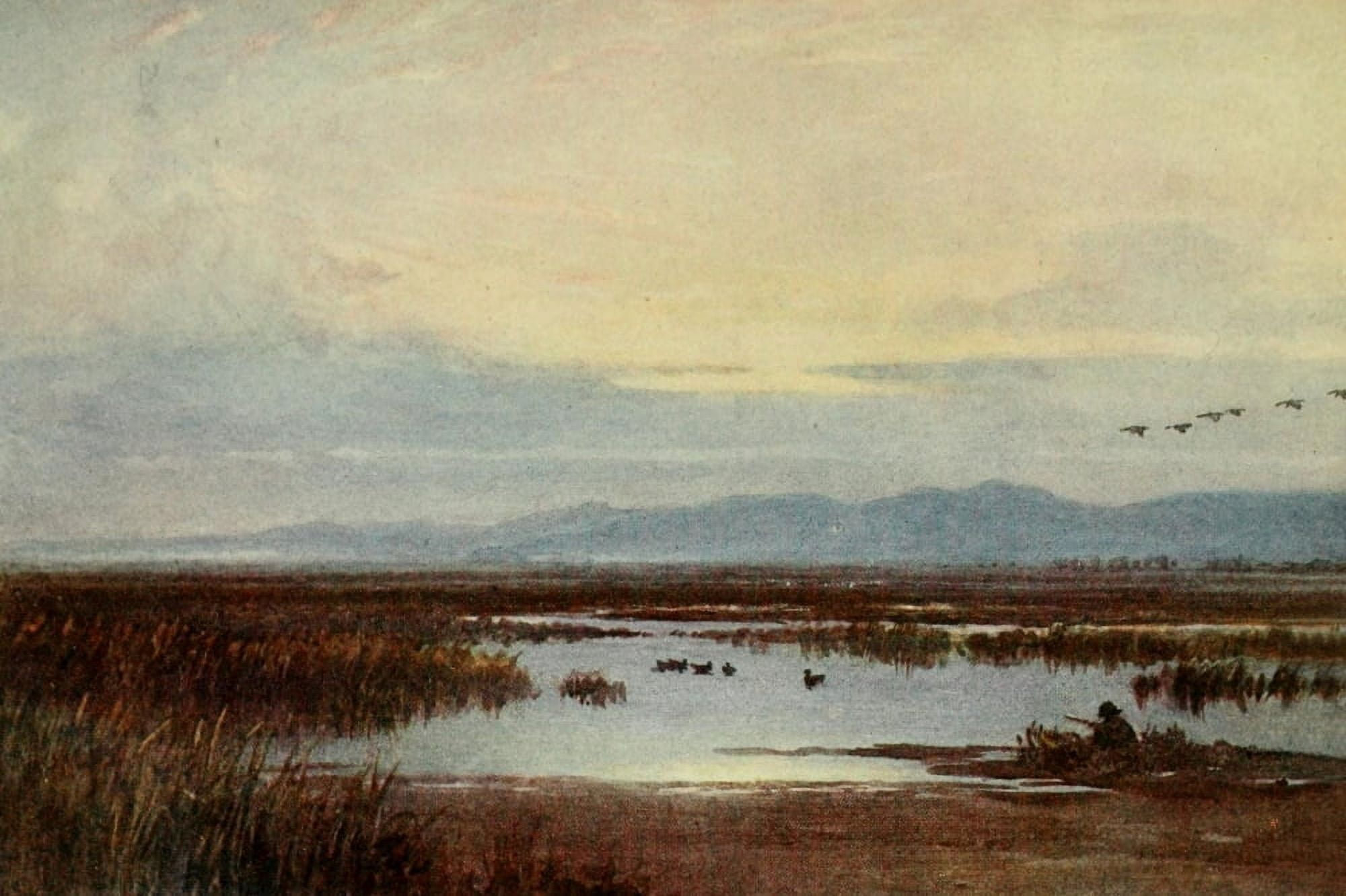 California 1914 Waiting for duck Los Banos Canvas Art - H Sutton Palmer (24 x 36)