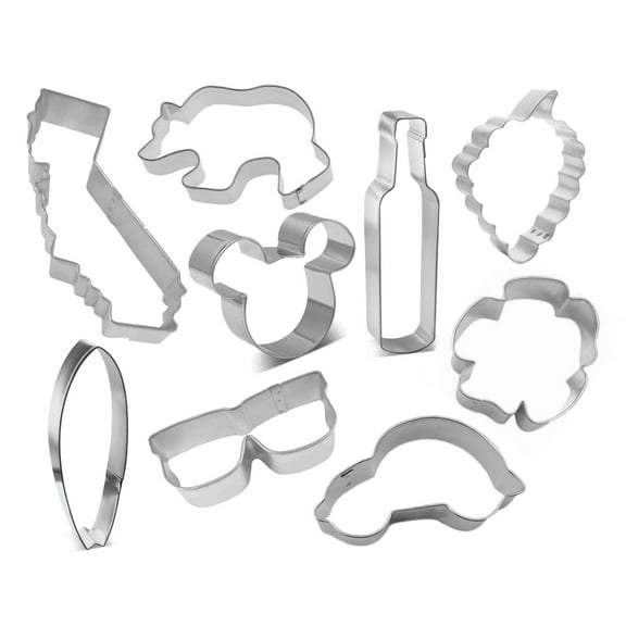 California 9 Piece Cookie Cutter Set - The Cookie Cutter Shop - Tin Plate Steel