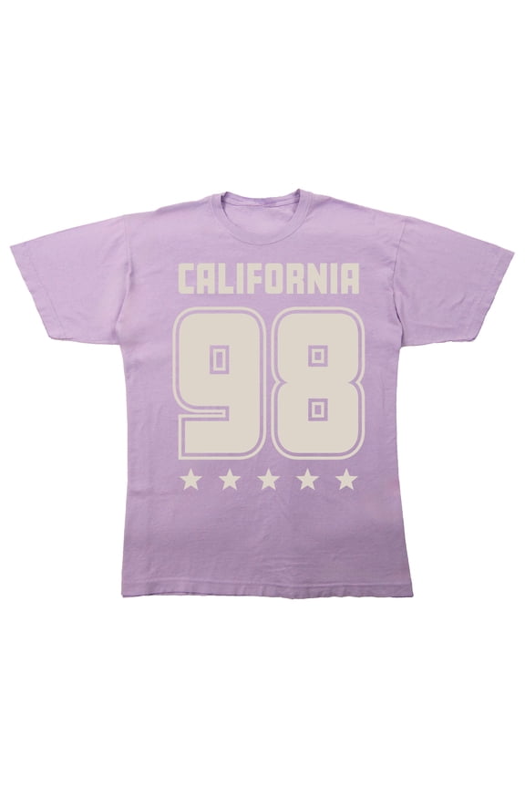 California 98 Adult Orchid Crew Neck Short Sleeve T-shirt-XL