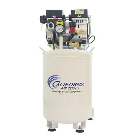 California Air Tools CAT-10010LFDCAD 1 HP 10 Gallon Ultra Quiet and Oil-Free Dolly Air Compressor with Air Dryer