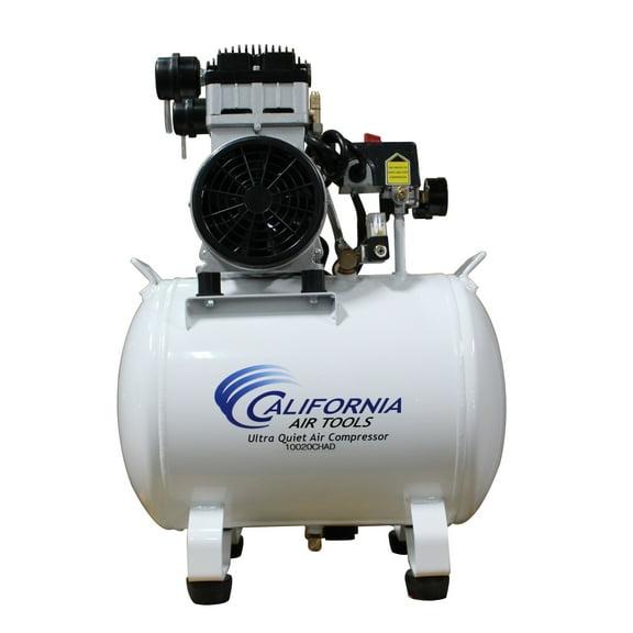 California Air Tools 10020CHAD-22060 Ultra Quiet & Oil-Free 2.0 Hp, 10.0 Gal. Steel Tank Air Compressor with Auto Drain Valve (220v 60hz)