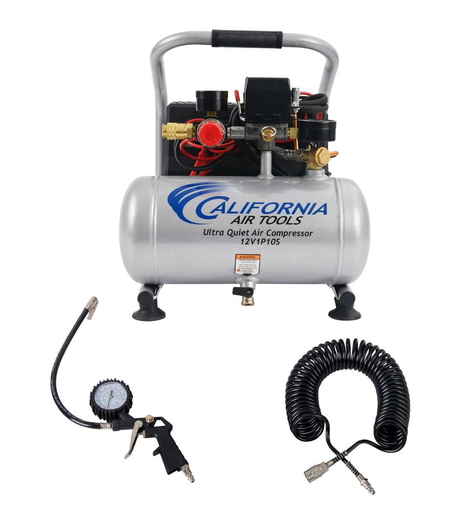 California Air Tools 12V1P10S Light & Quiet .12 Volt, 1.0 Gal. Steel Tank Portable Air Compressor