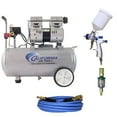 thumbnail image 1 of 1 HP 8 Gallon 60 dB Ultra Quiet Oil-Free Lightweight Air Compressor and LVLP Spray Painting Kit, 1 of 5