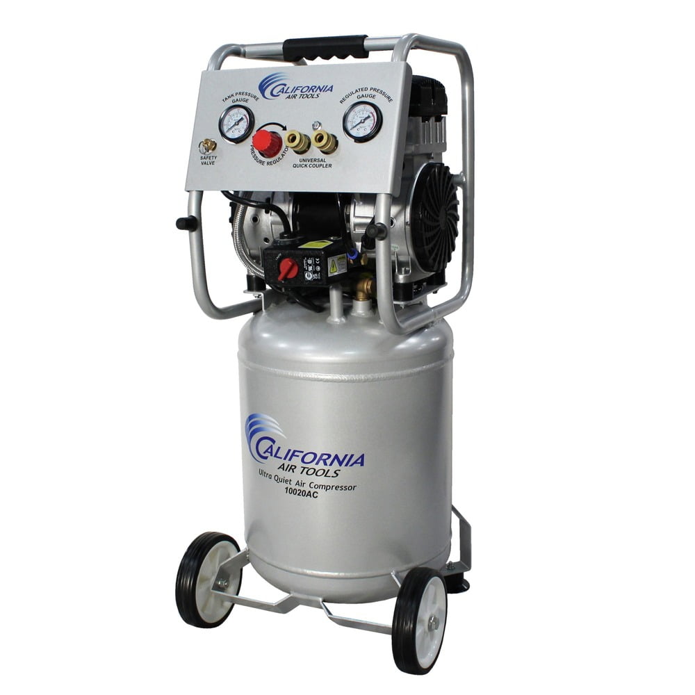 California Air Tools CAT-10020ACAD 2 HP 10 Gallon Ultra Quiet and Oil-Free Aluminum Tank Dolly Air Compressor