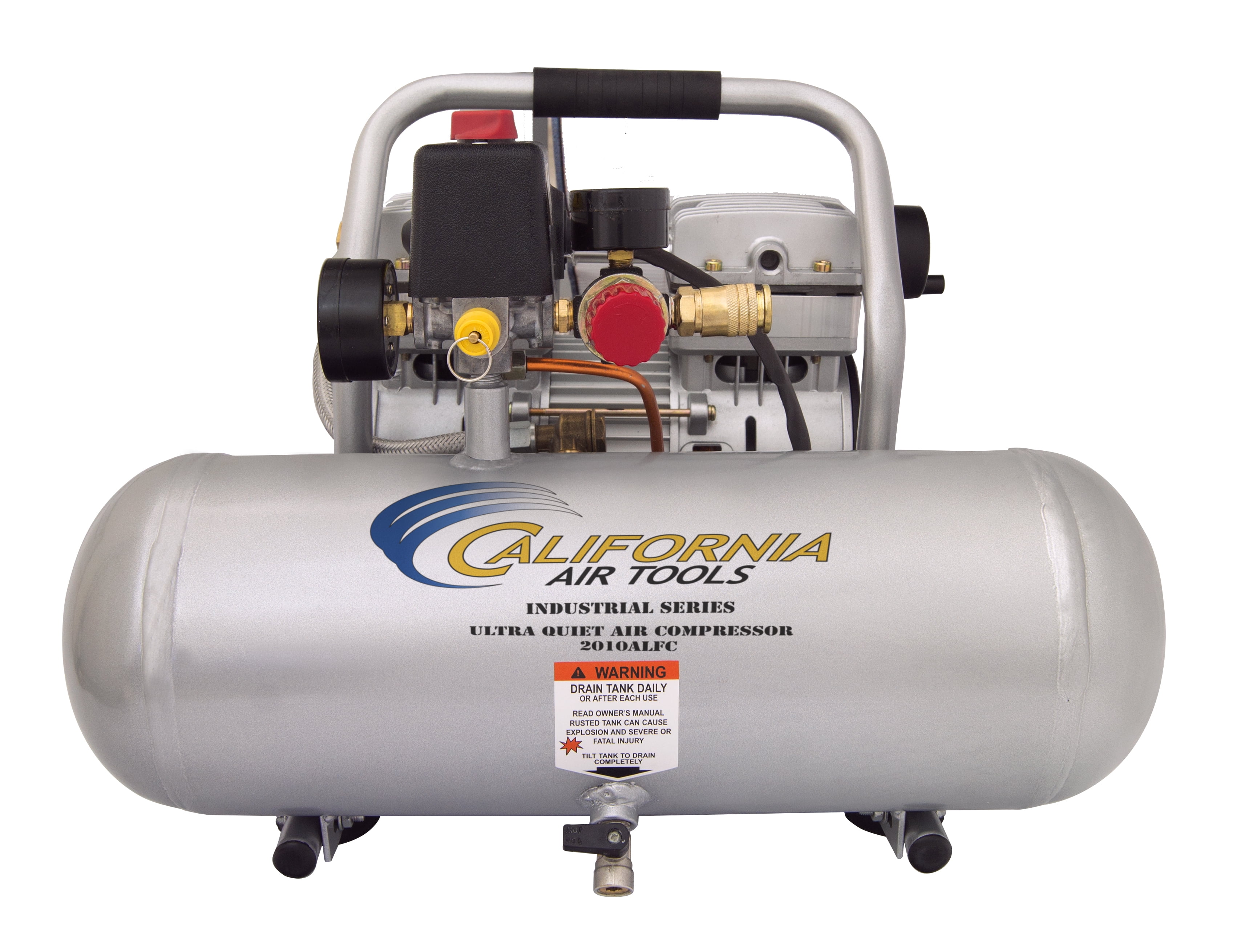 California Air Tools 2010ALFCAD Ultra Quiet & Oil-Free 1.0 Hp, 2.0 Gal. Aluminum Tank Air Compressor