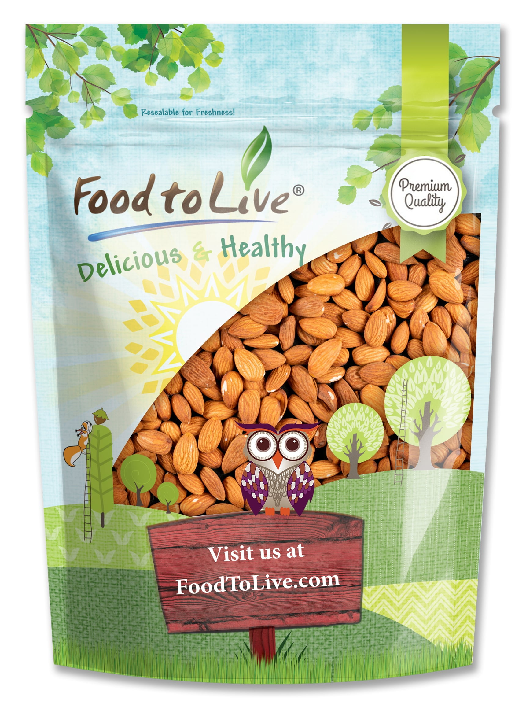California Almonds, 5 Pounds — Kosher, Raw, Vegan — by Food to Live