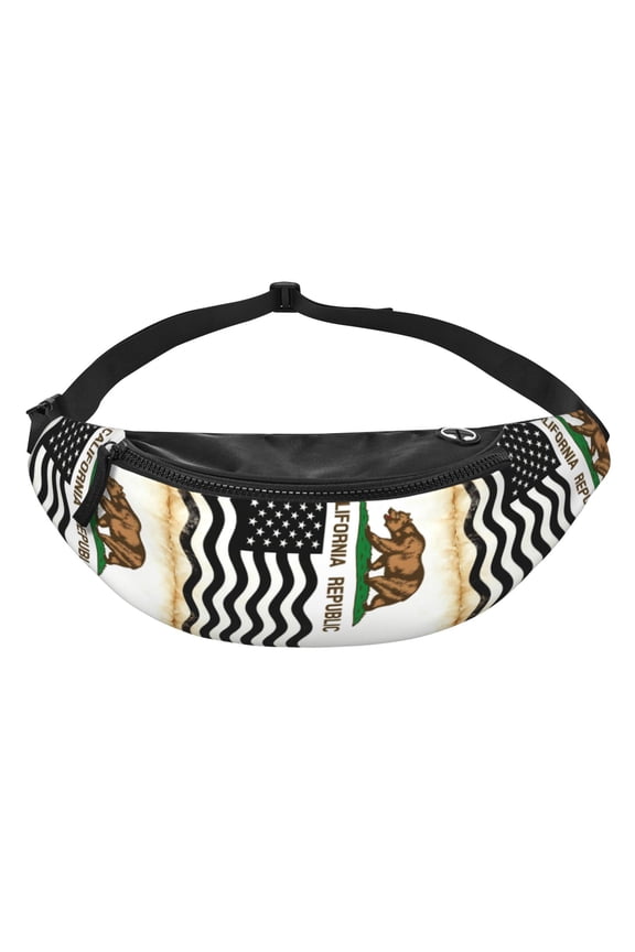 California America Flags Fanny Pack Casual Hands-Free Wallets Waist Pack Phone Bag Carrying All Phones