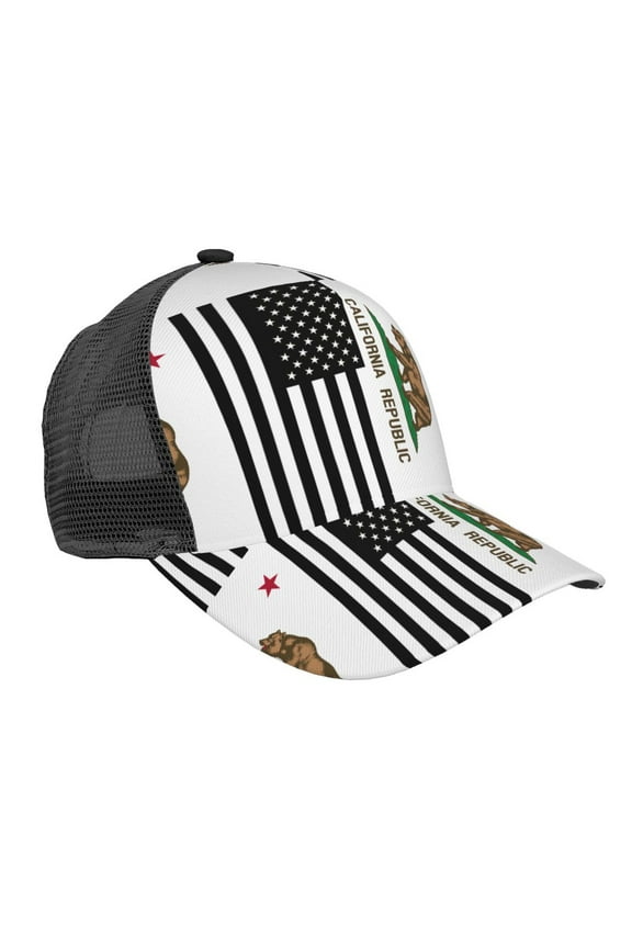 California America Flags Snapback Trucker Hats Baseball Caps Adjustable Mesh Back Ball Caps For Men Women
