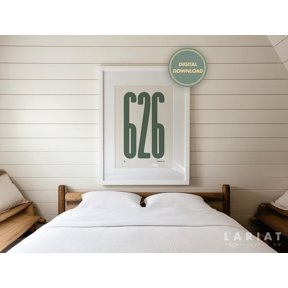 California Area Code Wall Art Minimal Decor Living Room Bedroom Office