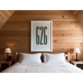 California Area Code Wall Art Minimal Travel Decor Living Room Bedroom Office