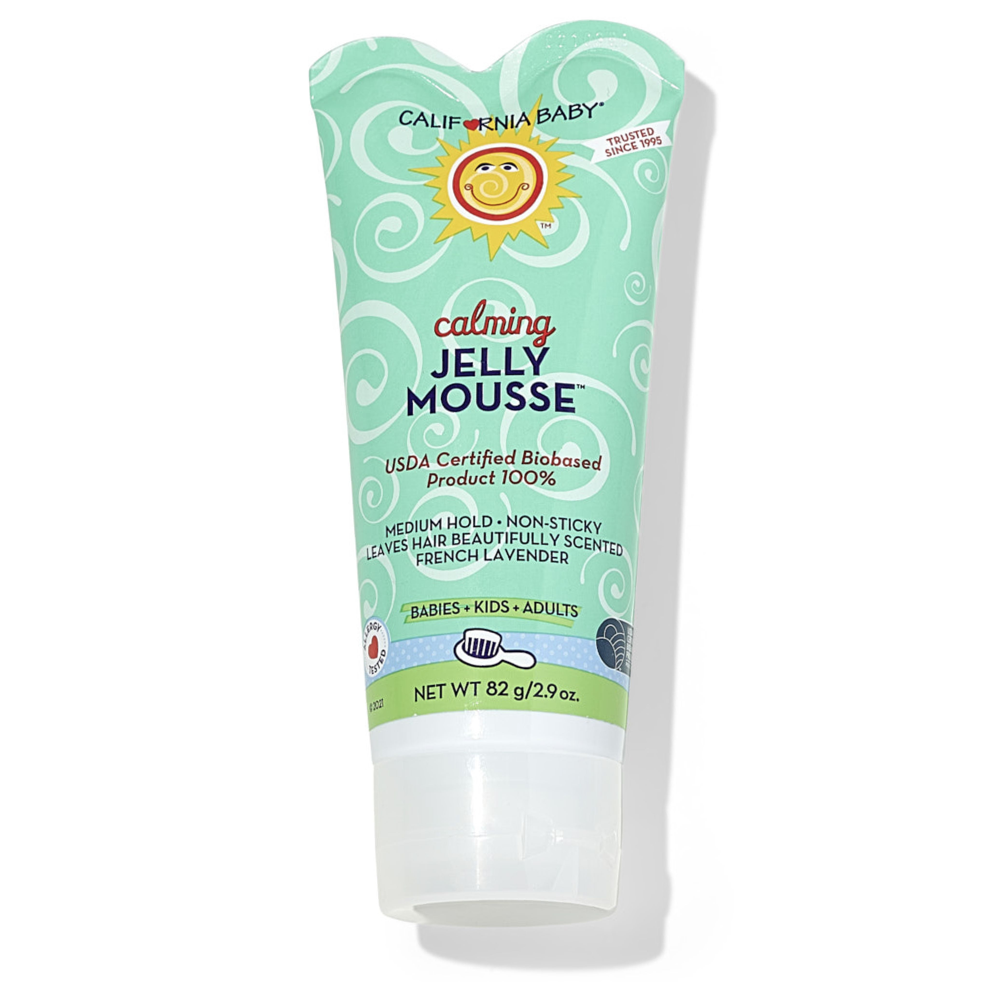 California Baby Calming Hair Gel | 100% Plant-Based | Medium-Hold | Non-Sticky Baby Hair Gel | 2.9oz