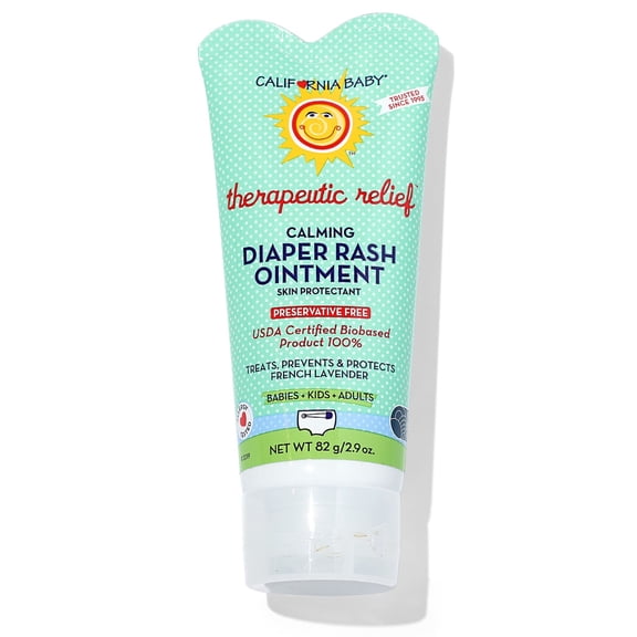 California Baby Calming Diaper Rash Cream | 100% Bio-Based | Zinc Oxide Ointment | Lavender Scented Diaper Cream | Cloth Diapers Safe | 82 g / 2.9 oz.