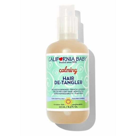 California Baby Calming Hair Detangler Spray | Plant-Based Detangler Spray For Kids | Lavender Scent | Detangles & Adds Shine | 251 mL / 8.5 oz.
