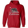 thumbnail image 1 of California Bandana Bear Unisex Hooded Sweatshirt - USA State California Republic - Funny Cali Hoodie for Women for Men, 1 of 2
