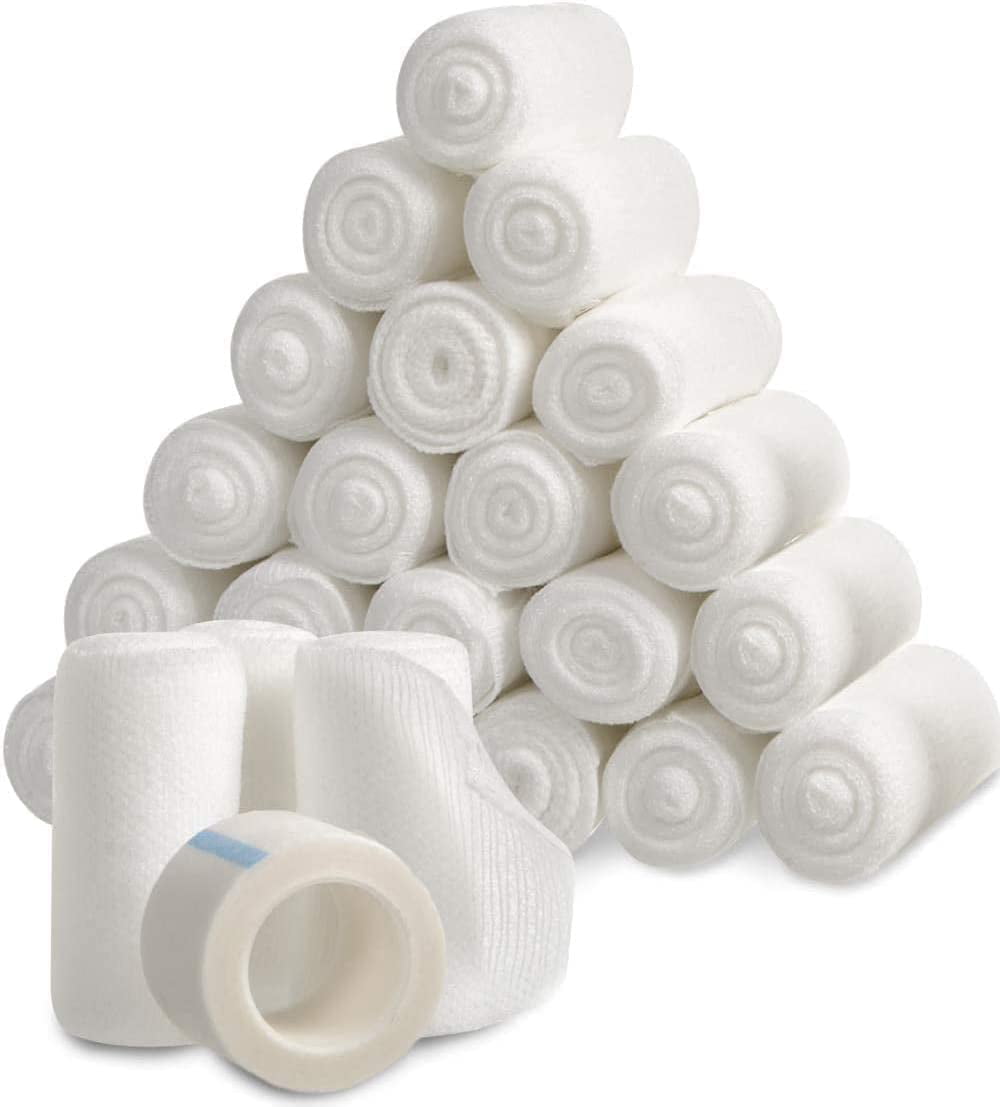 Lot Of 12 Gauze Rolls - 2 Inch X 15 Feet Each, For First Aid Kits, EMS, Survival