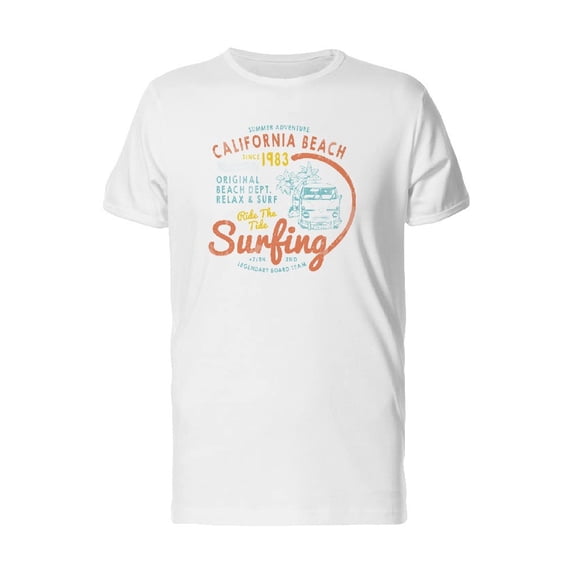 California Beach 1983 Surfing Tee Men's -Image by Shutterstock