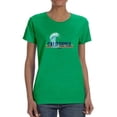 thumbnail image 1 of California Beach Days Wave Shaped T-Shirt Women -Image by Shutterstock, Female Large, 1 of 4