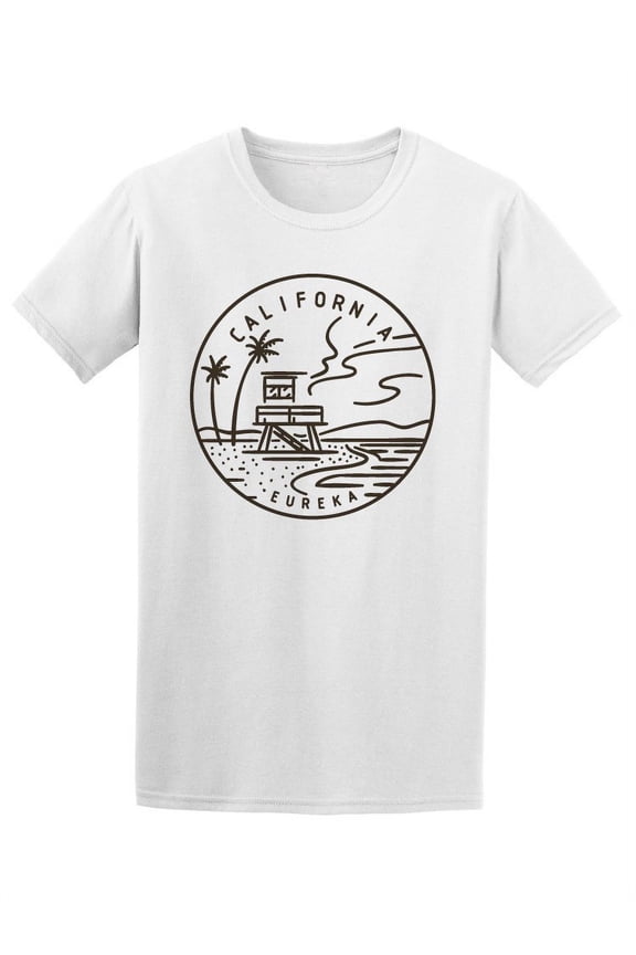 California Beach Logo T-Shirt Men -Image by Shutterstock, Male Medium