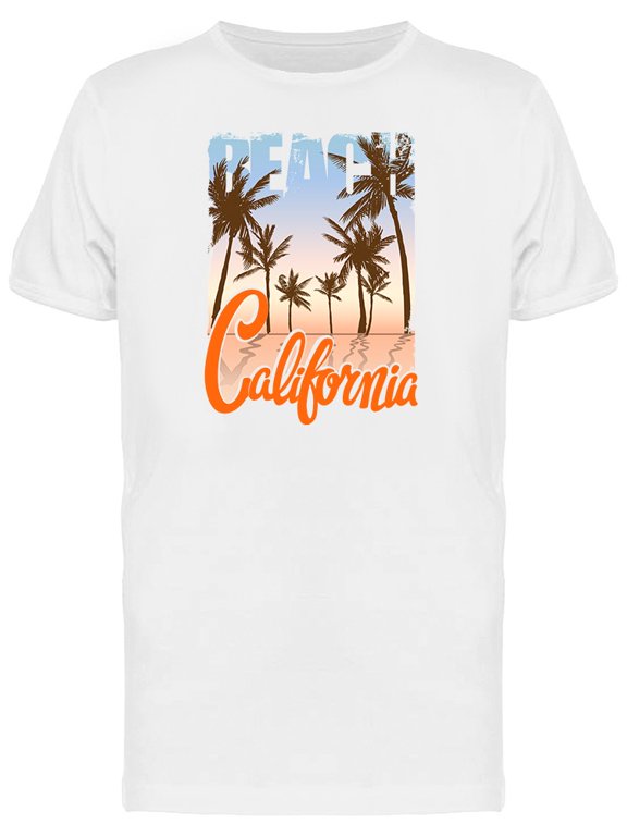 California Beach Sunset And Palm Tee Men's -Image by Shutterstock