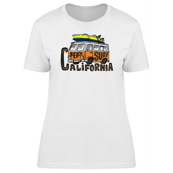 California Beach Surf T-Shirt Women -Image by Shutterstock, Female x-Large