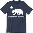 thumbnail image 1 of California Bear Cali Souvenir State Map Republic Flag CA Love Cali Life Tee Shirt, 1 of 4
