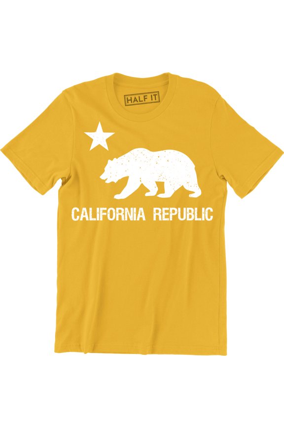 California Bear Cali Souvenir State Map Republic Flag CA Love Cali Life Tee Shirt