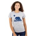 thumbnail image 1 of California Bear Distressed CA Flag Womens Slim Fit Graphic Tee Brisco Brands S, 1 of 5