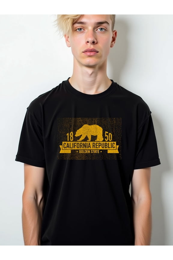 California Bear Pride Tee men's round neck T-shirt black summer elegant Cool shirts, Funny shirts, t shirt Fashion Unisex Shirt Printed tshirts