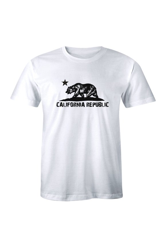 California Bear T-Shirt Cali Souvenir State Map Republic Flag Ca Love Cali Life All Size S-5XL