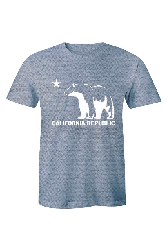 California Bear T-Shirt Cali Souvenir State Map Republic Flag Ca Love Cali Life All Size S-5XL