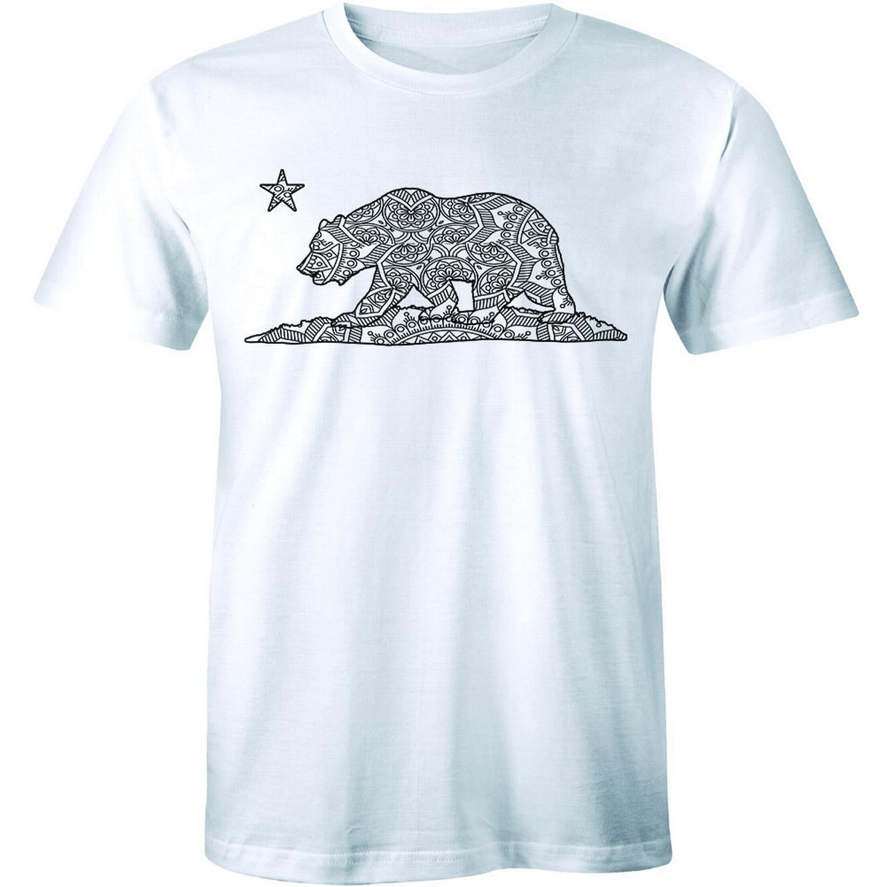 California Bear T-Shirt Cali Souvenir State Map Republic Flag Ca Love ...