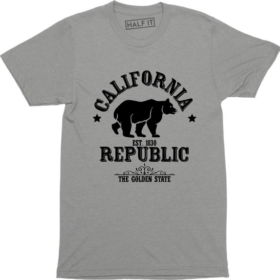 California Bear The Golden State Cali Beach Palm Trees Mens T-Shirt